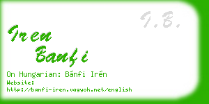 iren banfi business card
