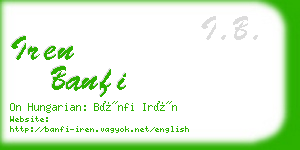 iren banfi business card